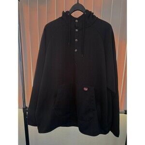 Men’s Wrangler Workwear Black Mock Neck Hoodie Size  3XL